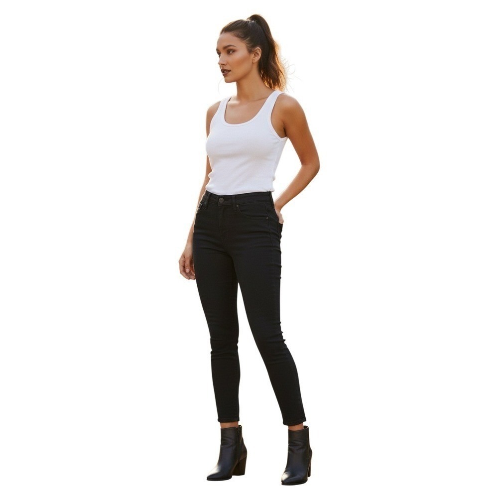 Madewell Roadtripper Skinny Jeans 26P Black Denim 26x26 Slim Fit Stretch